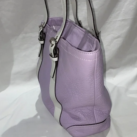Coach F10692 Lavender and White Tote Bag - Picture 6 of 10